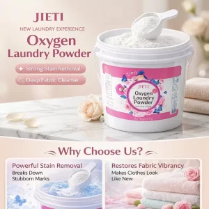 Powerful 4.5kg JIETI Floral Scent Detergent Powder Clothes Deep Clean Dirt Removal Gentle Fabrics Eco Friendly Formula