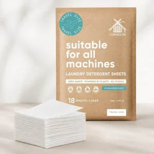 Powerful Bio Based Enzymes Laundry Detergent Sheets Gentle Sensitive Skin Solid Liquidless Plastic Free Laundry Sheets
