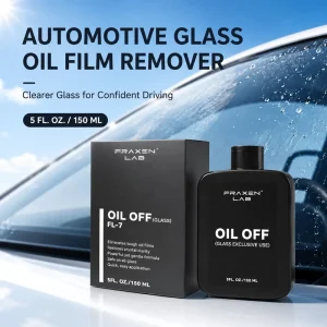 Powerful Car Windshield Glass Oil Film & Hard Water Stain Remover Anti Glare Coating Cleaner Restore Clear Vision Auto Detailing