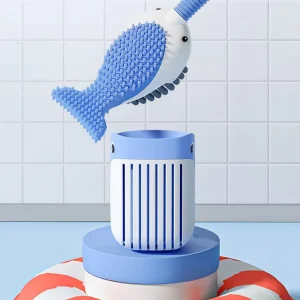 Powerful Cleaning Set for Bathrooms New Liquid Suction Cup Toilet Brush with No Dead Corners Silicone Bathroom Plastic Brush