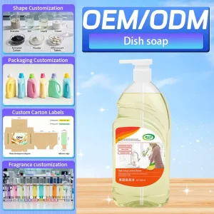 Powerful Dish Soap with Plant Based Ingredients for Safe Cleaning Tea Seed Dishwashing Detergent and Tableware Cleaning Products