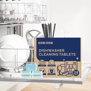Powerful Eco Friendly Disposable Solid Dishwasher Cleaner 20g*35g Dishwashing Tablets 50% 80% Active Ingredients