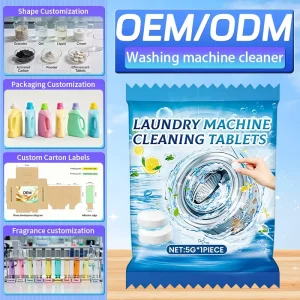 Powerful Eco Friendly Solid Detergent Washing Machine Cleaner Tablets with Freshness Joya V4 Model 15 30% for Ingredients