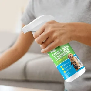 Powerful Odor and Stain Remover for Pet Cats and Dogs Carpet Urine Damage and Cat Stain Spray