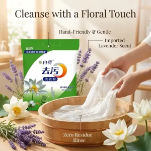 Powerful Stain Remover Laundry Detergent Powder Low Foam Easy Rinse Washing Powder for Front and Top Load Machines