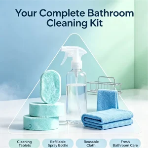 Powerful Toilet Bowl Cleaner Tablets Automatic Long Lasting Blue Bubble Cleaning Tablets for Bathroom Odor Removal