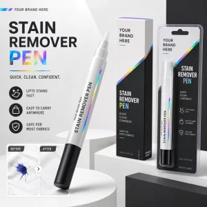 Precision Stain Remover Pen for Clothing Rapid Fabric Spot Cleaning Portable Laundry Cleaner for Food Drinks Makeup and Travel