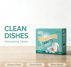 Premium Dishwasher Soap Tablets Double Layer Action Grease Fighting Eco Friendly Dish Washing Cleaning Pods