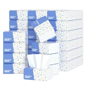 Premium Disposable Facial Tissue Paper Portable Strong Absorbent Soft Pack Facial Tissue for Personal Cleansing