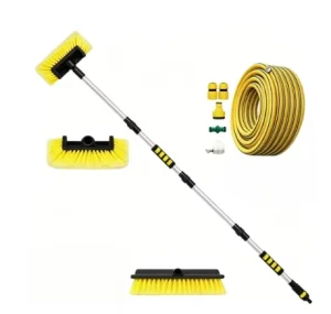 Premium Durable Aluminum Pole with 5 Sided Brush Head for Car Truck & Boat Washing Flow Through Design