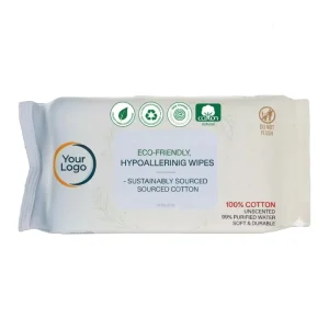 Premium Hypoallergenic Makeup Remover Wipes for Sensitive Skin Deep Cleansing Facial Wipes with Aloe & Vitamin E