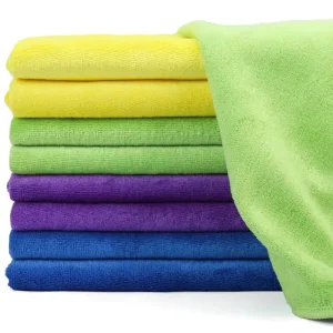 Premium Lint Free Absorbent Microfiber Square Rectangle Cleaning Towels Reusable Rags for Car Kitchen Household Dish Washing