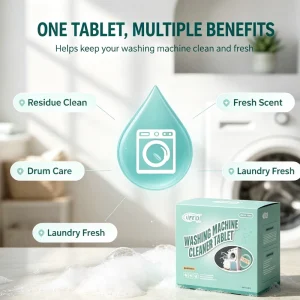 Premium Maintenance Solution with Advanced Anti Scale Technology to Restore to Like New Condition Washing Machine Tablets