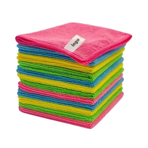 Premium Microfiber Cleaning Cloth Quick-Dry 400gsm Warp Knitted Car Kitchen Use Soft Absorbent Drying Glass Dish Towel