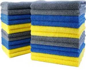 Premium Microfiber Cleaning Cloths Absorbent Lint Free Reusable Rags for Cars and Household Kitchen Dish