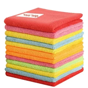 Premium Microfiber Scouring Pad Durable Lint Free Water Mark Absorbent Cloth for Wine Glasses Mirrors and Window