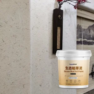 Premium Non Toxic Waterproof Seamless Straw Paint Natural Look Water Based Interior Wall Coating