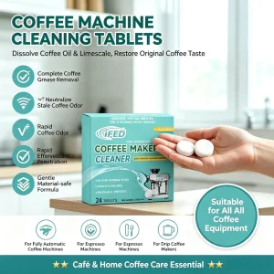 Premium Quality Coffee Machine Cleaning Tablets Solid Descaler Efficient for Grinders and Espresso Machines