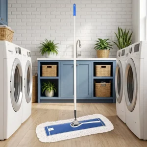Premium Standardized Color Coded Dust Mop 360 Swivel Flat Mop Aluminum Handle for Large Area Commercial Office Floor Cleaning