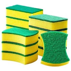Price 11*7*3cm Rectangle Waist Shape Scouring Pad Sponges for Dishes Cleaning Dish Washing Kitchen Accessories