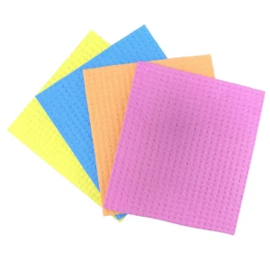 Printed Swedish Dish Cloth, Square Cellulose Sponge Scouring Pads