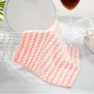 Printed Woven Coral Bubble Dish Towel