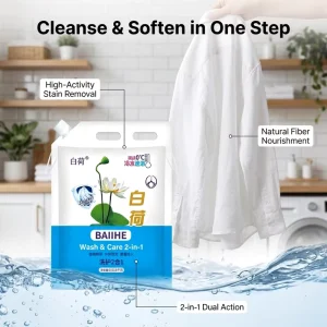 Private Label 2 in 1 Laundry Powder with Fabric Softener Deep Cleaning Detergent Powder 0.5kg Bulk