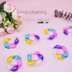 Private Label 6-in-1 Petal-Shaped Eco-Friendly Multi-Chamber Laundry Pods