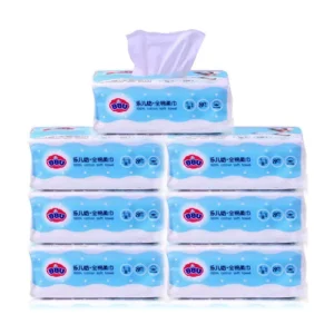 Private Label Bamboo Aesthetic Cleansing Cloth Antiseptic Towelettes Non Woven Fabric Cotton Wipes Facial Tissue Refill Pack