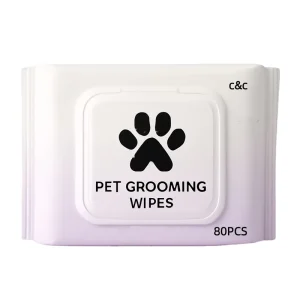 Private Label Biodegradable Pet Cleansing Shampoo Wet Wipes Fragrance Free for Dogs and Cats