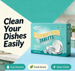 Private Label Dishwasher Cleaning Tablets All Purpose Degreasing Stain Removal Eco Kitchen Detergent Pods