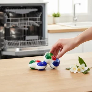 Private Label Dishwasher Detergent Pods for Dried-On Stains and Grease