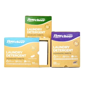 Private Label Eco-Friendly Laundry Strips Fresh Linen Scent 60 Loads Odor Removal Laundry Detergent Sheet