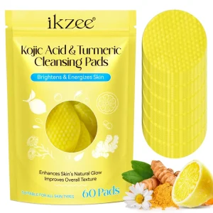 Private Label Face Cleansing Pad disposable Cotton Facial Kojic Acid and Turmeric Exfoliating Cleansing Pads
