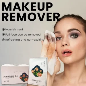 Private Label Gentle Makeup Remover Wipes Pack of 30 Eco-Friendly Portable Cleans Towelettes Deep Cleaning Face Wipes for Travel