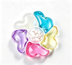 Private Label Laundry Pods 6 Chamber Unique Flower Shaped 75% Active Formula OEM ODM Custom Brand Washing Pods