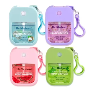 Private Label OEM Eco Friendly Handsanitizing Spray Mist Variety Flavors Mini Hand Sanitizer with Active Ingredient 0% 5%