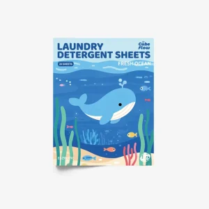 Private Label Ocean Eco Friendly 40 LOAD 8X High Foam Deep Cleaning Odor Removal Laundry Detergent Sheet Made in Guangdong
