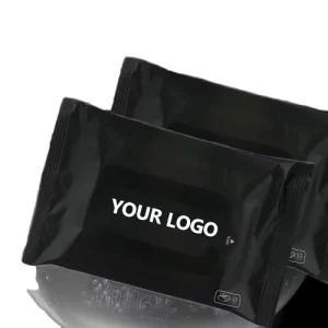 Private Label Organic Charcoal Cotton Facial Wet Wipes for Makeup Removal