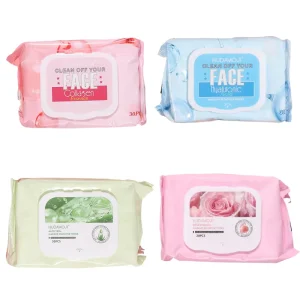 Private Label Organic Eco Friendly Reusable Face Cleaning Hydrating Collagen Makeup Remover Wet Wipes Cotton Cloth