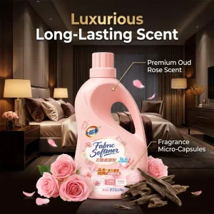 Private Label Oud Rose Fabric Softener 3kg Antibacterial Laundry Conditioner with Scent Microcapsules