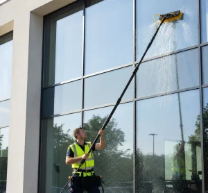 Professional 100% Carbon Fiber Water Fed Pole System Telescopic Window Cleaning Pole with Brush for Solar Panel Washing