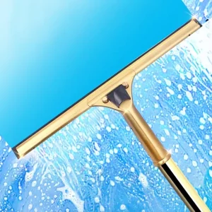 Professional Copper Glass Scraper with Rubber Strips Multipurpose Car High Building Window Efficient Cleaning Squeegee