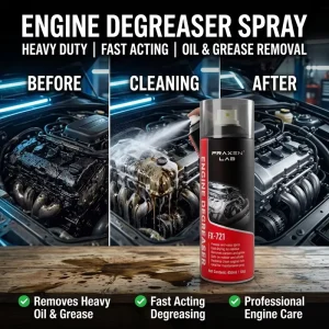 Professional Engine Degreaser Spray Heavy Duty Oil Grease Remover Fast Acting Engine Cleaner for Auto Maintenance Care Products