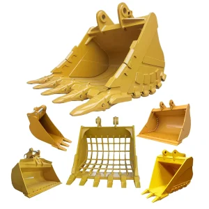 Professional Factory Customized Heavy Duty Rock Excavator Bucket Q355 Q460 Material 0.1 8.7m Capacity for 1 120T Excavators