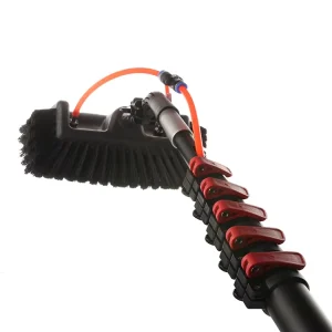 Professional High Pressure Metal Aluminum Water Fed Eco Friendly Stocked Cleaning Brush Telescopic Tool Window