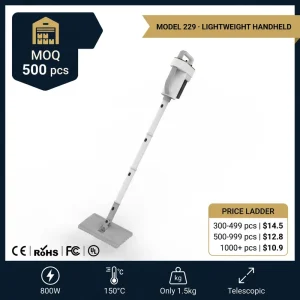Professional Hotel Steam Cleaner With 1500W High Pressure For Deep Sanitization Custom Logo Steam Mop CE ROHS
