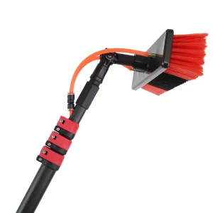 Professional Lightweight 18m Flip Lock Telescopic Carbon Fiber Rod Eco Friendly Windows Photovoltaic Cleaning Tool