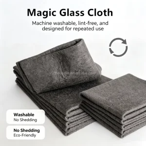 Professional Lint Free Polishing Rag Streak Free Glass Cleaning Towel No Watermark Magic Cloth for Mirrors