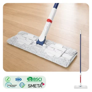 Professional Microfiber Flat Mop Floor Cleaning Mop with Flexible Extendable Handle and 360 Rotating Head